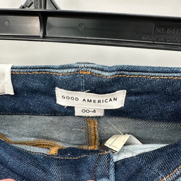 GOOD AMERICAN NWT ALWAYS FITS GOOD WAIST Denim JEANS in Blue821 // 00-4 - Picture 7 of 13